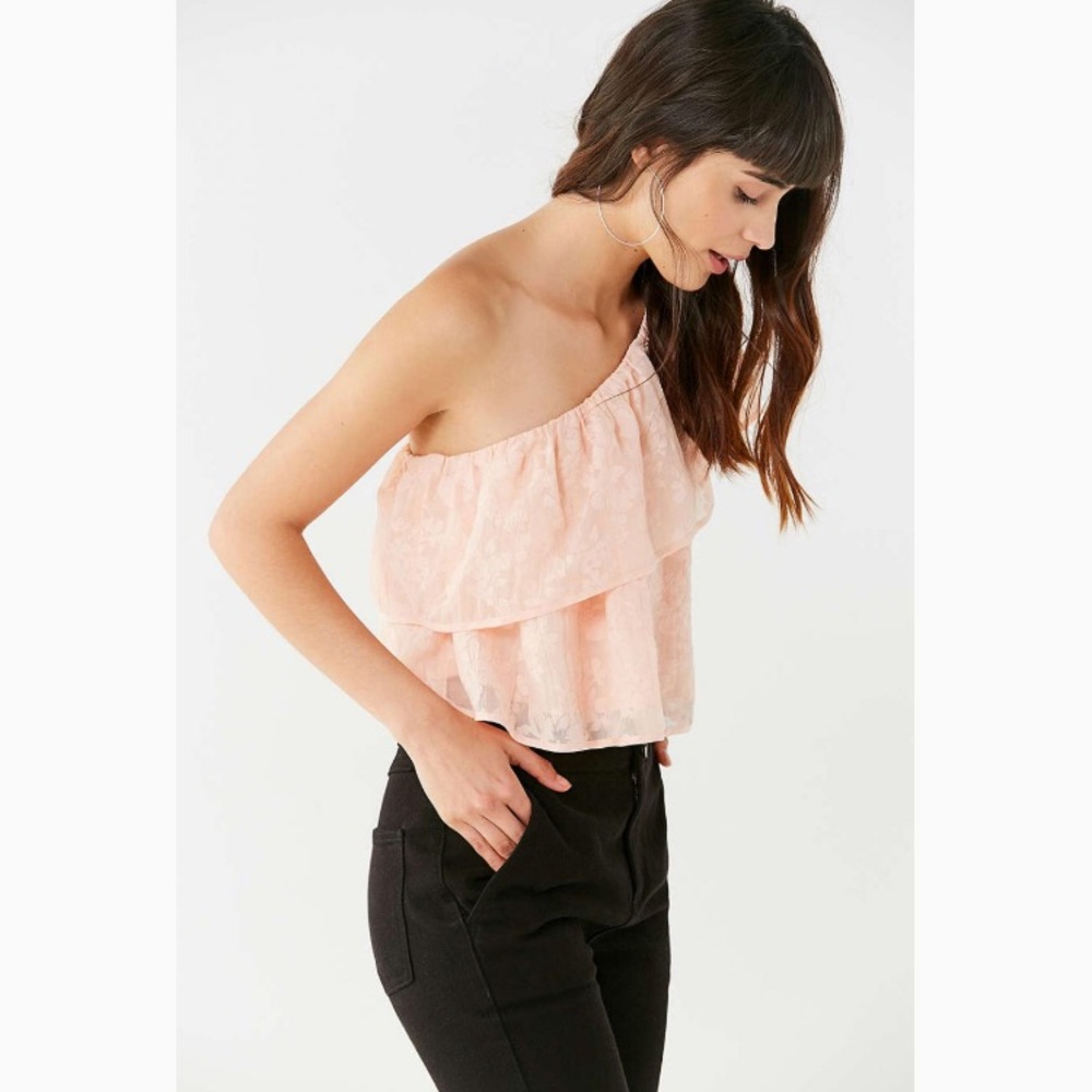 UO Ashley One-Shoulder Floral Top